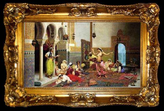 framed  unknow artist Arab or Arabic people and life. Orientalism oil paintings  379, ta009-2